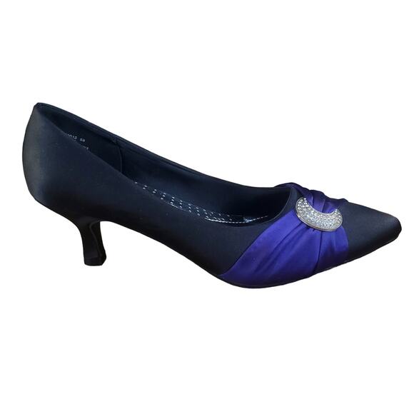 Angel Steps Black Purple Pumps Women's US Size 7.5 Dress Gothic Moon Elegant - Picture 2 of 16